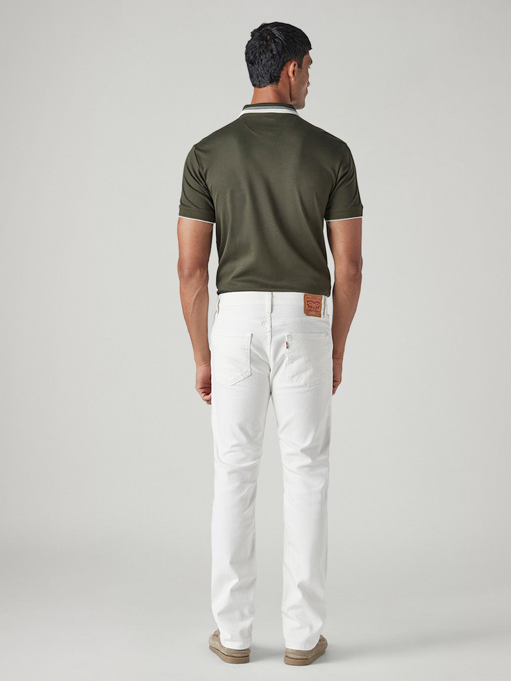 Men's 511 White Slim Fit Mid Rise Overdyed Jeans - Back View