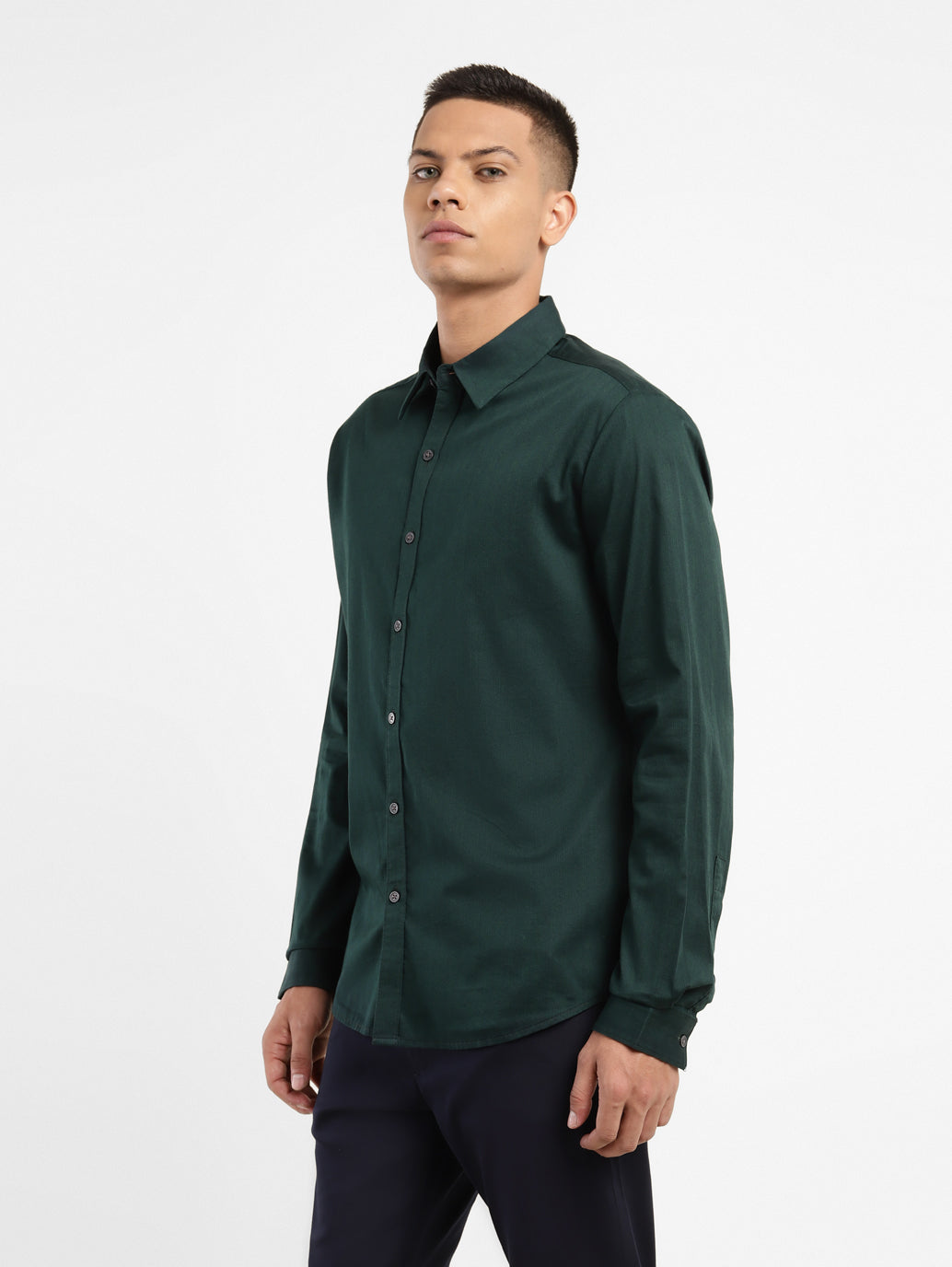 Men's Solid Spread Collar Shirt - 05d57e5e-b3b9-464b-8284-8c2134033795 View