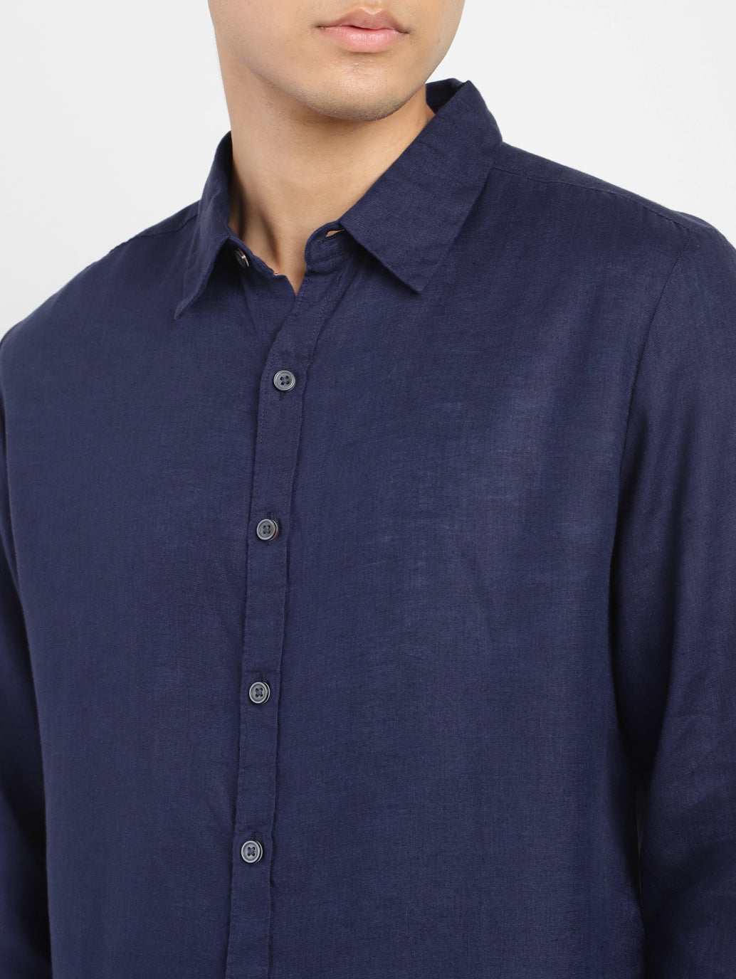 Men s Solid Slim Fit Linen Shirt Levis India Store