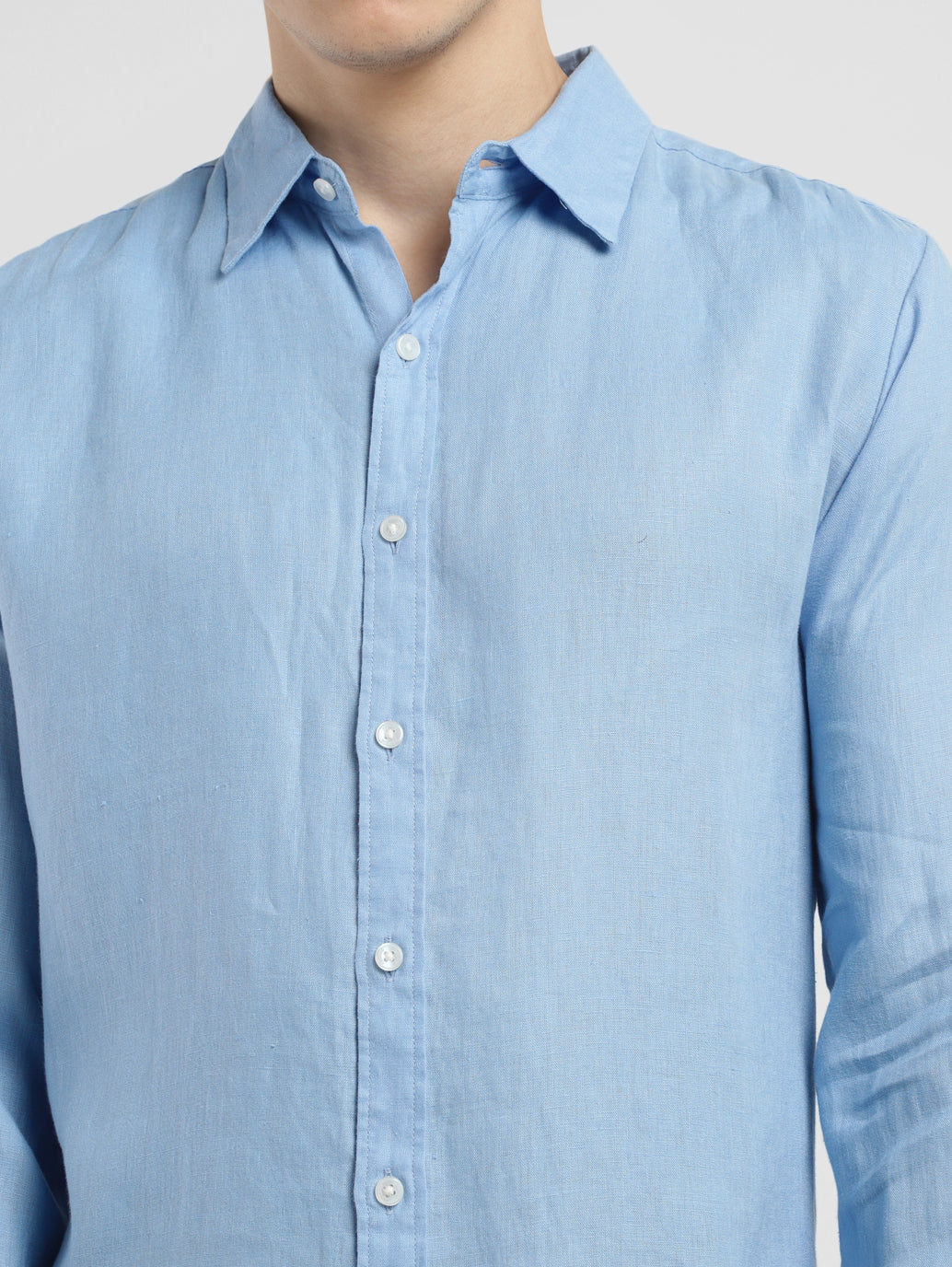 Men's Solid Slim Fit Linen Shirt - 92ad55ed-2fcd-4570-9e31-9f47bd0baa1a View