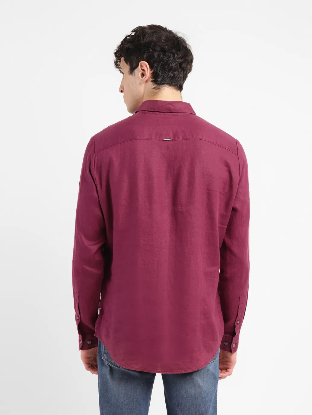 Men s Solid Slim Fit Linen Shirt Levis India Store