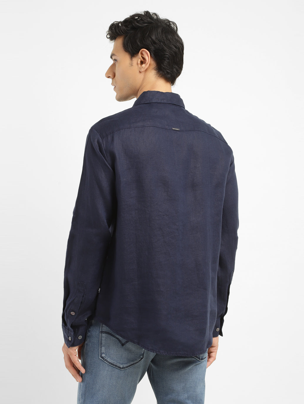 Men's Redloop Solid Slim Fit Shirt - Back View