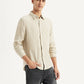 Men's Redloop Solid Slim Fit Linen Shirt - Side View