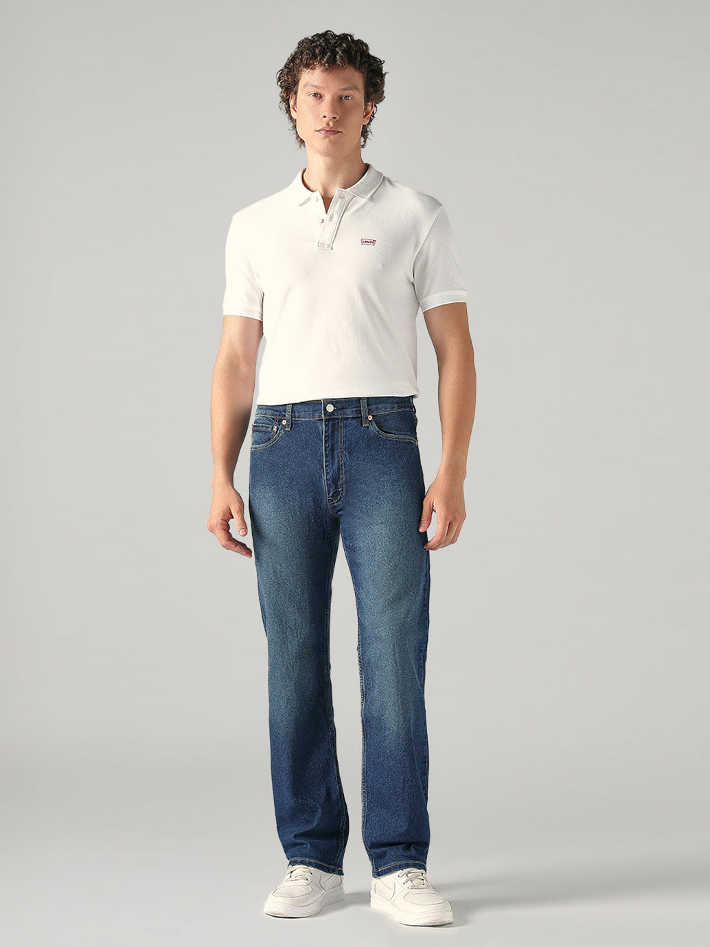 Men's 555 Blue Relaxed Straight Fit Mid Rise Jeans - c6f9df1e-7afc-4bed-be74-5f2dafebf4e9 View