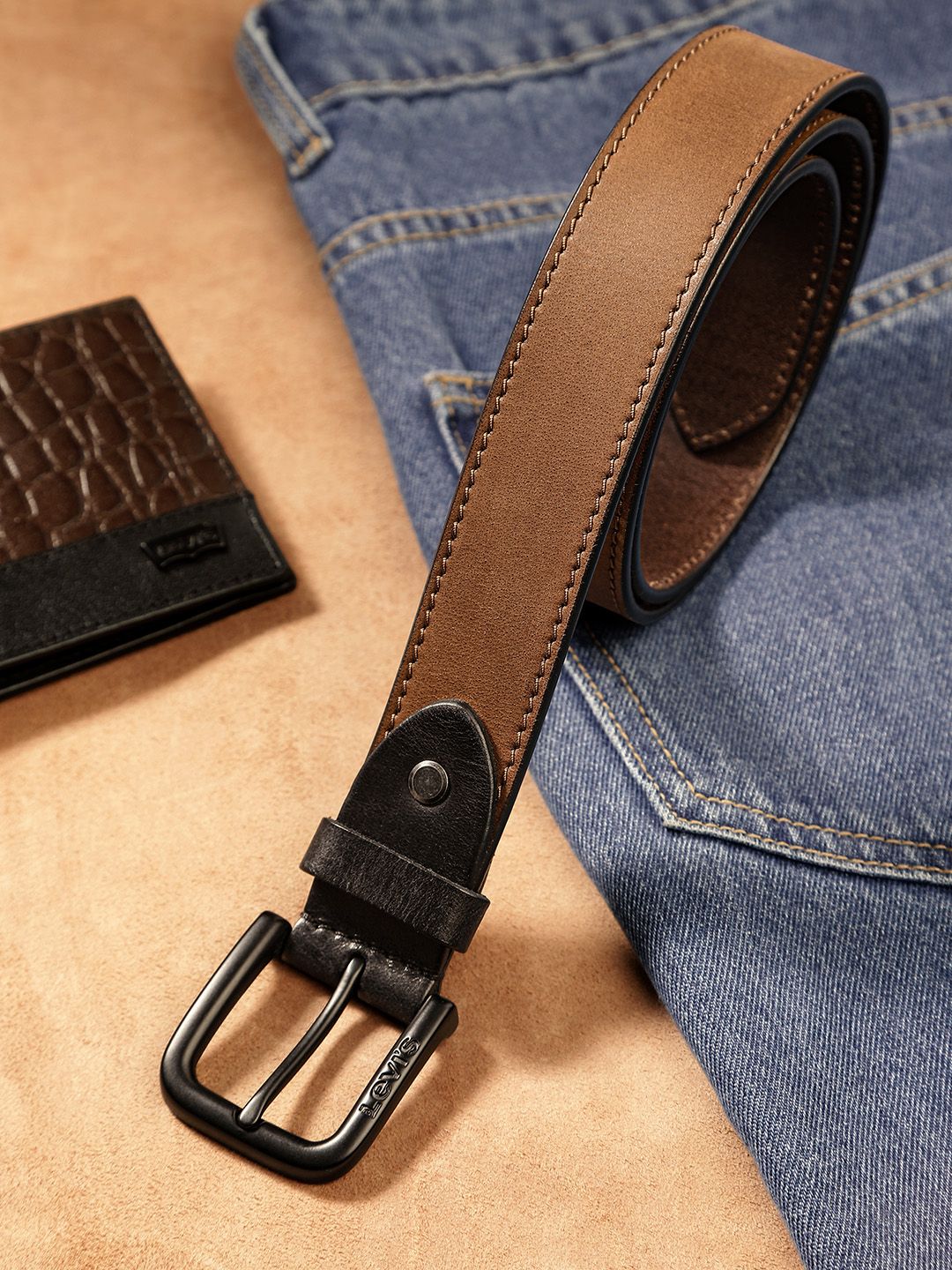 Men's Brown Solid Belt