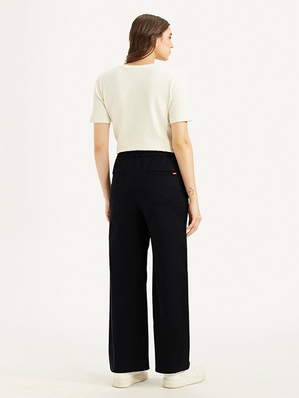 Women's High Rise Black Wide Leg Trousers - 1dd2a34818f3cd5f88e3348c43b994d4 View