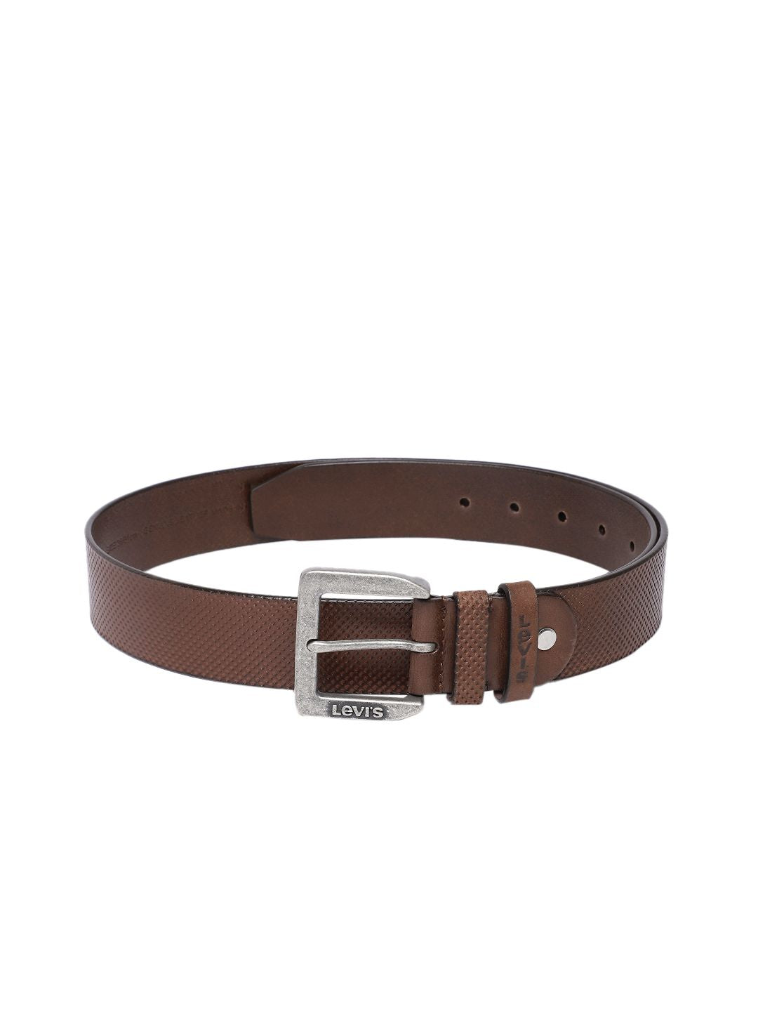 Men's Brown Textured Belt - 1f463197-820e-47a2-8370-2f05582e32e41742190063277-Men-Textured-Leather-Belt-971742190063108-1 View