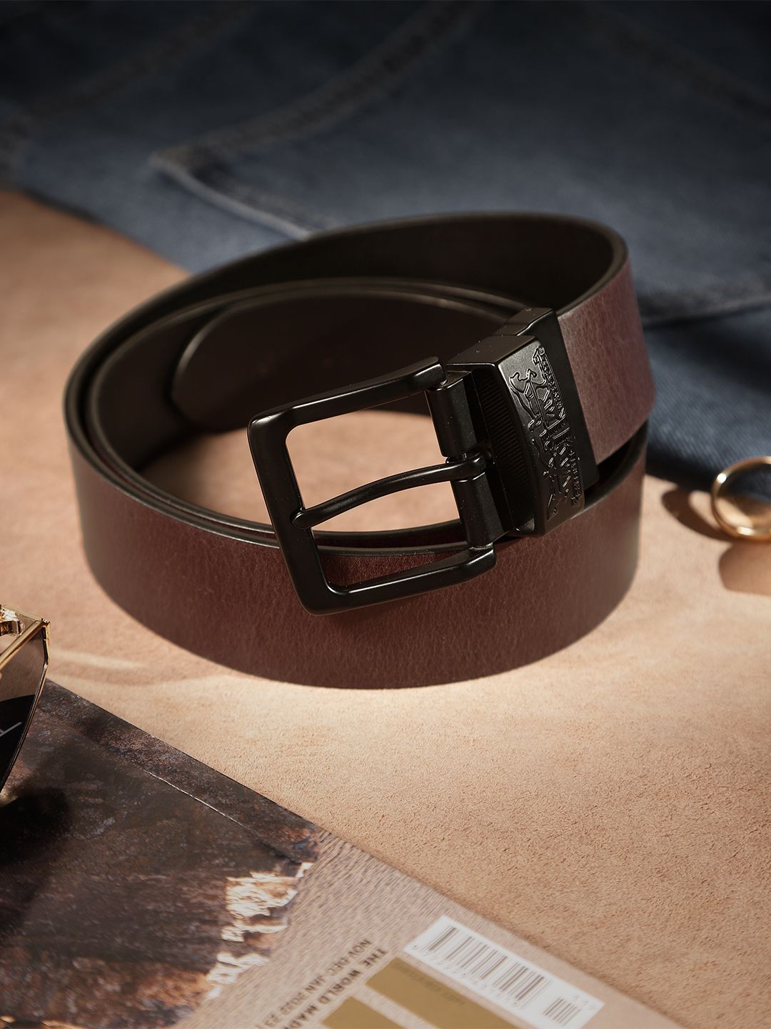 Men's Multicolored Reversible Belt