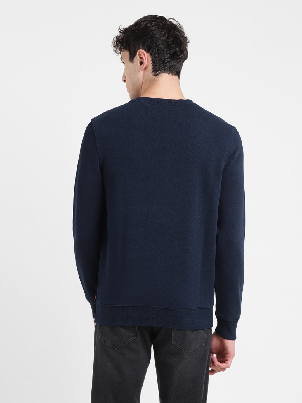 Men's Solid Blue Crew Neck Sweatshirt – Levis India Store