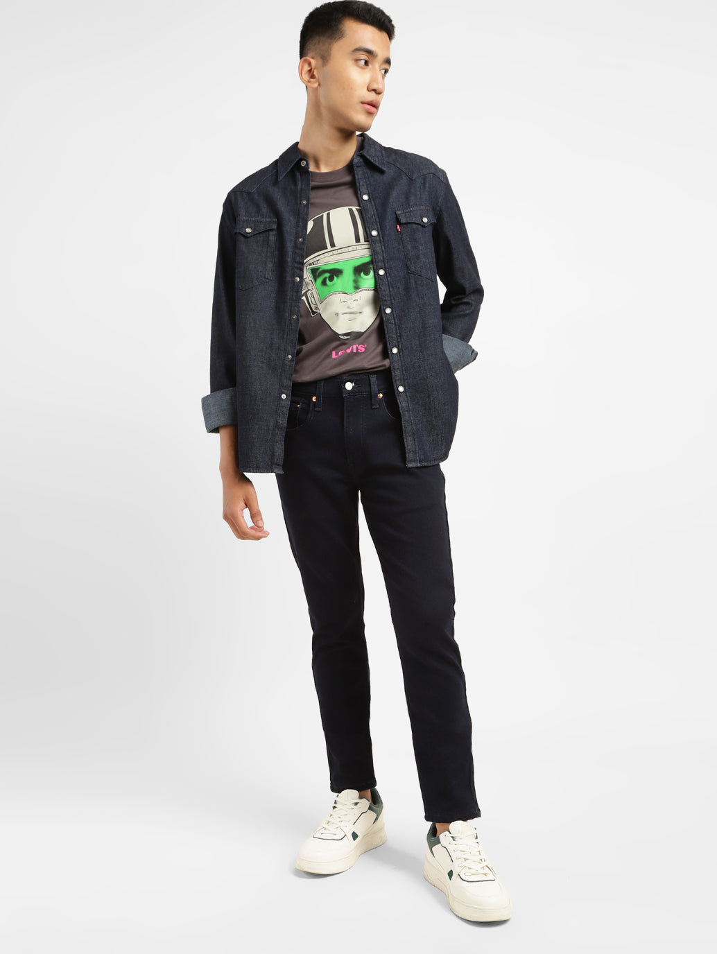 Men's Blue Skinny Fit Mid Rise Jeans