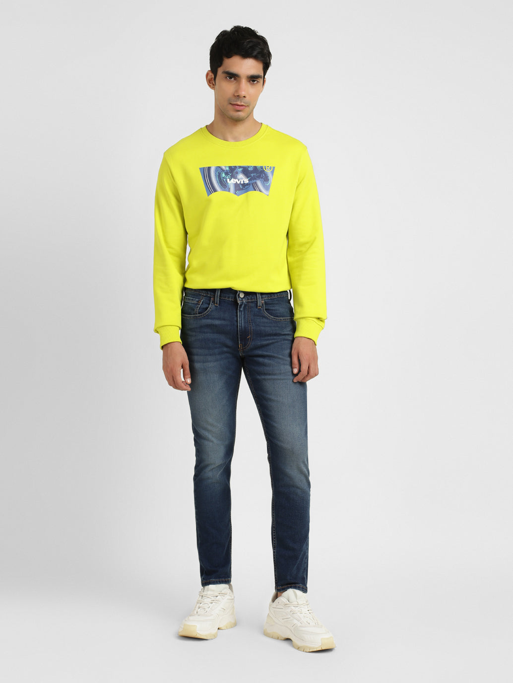 Men's Blue Skinny Fit Mid Rise Jeans