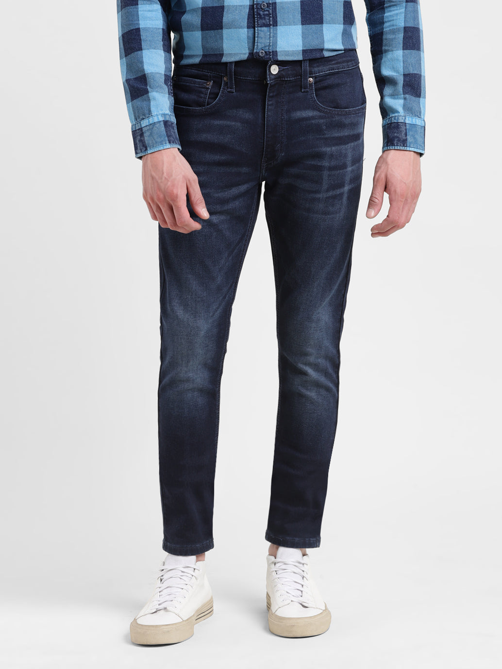 Men's Skinny Tapered Blue Jeans