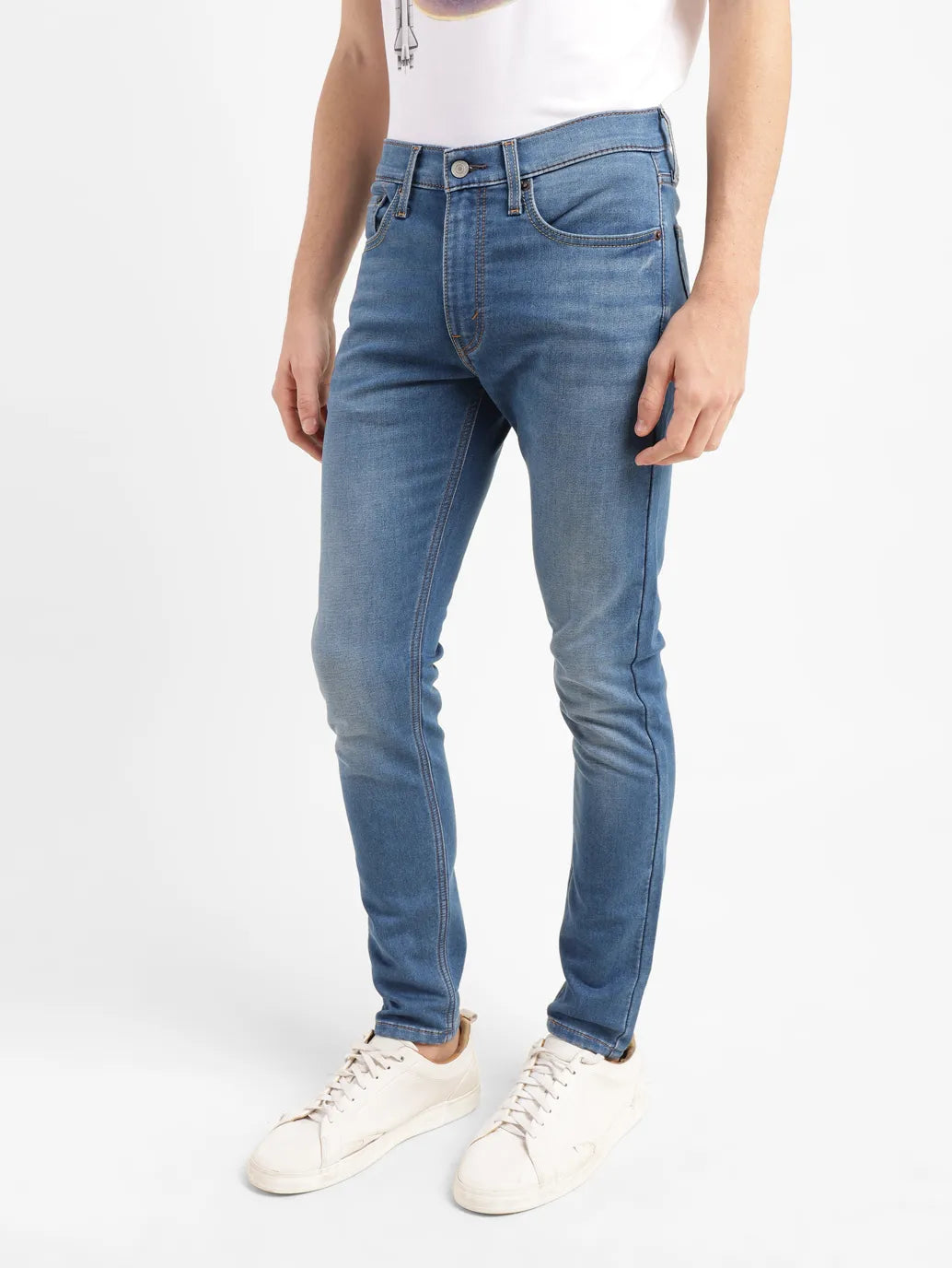 Men's Mid Indigo Skinny Taper Jeans