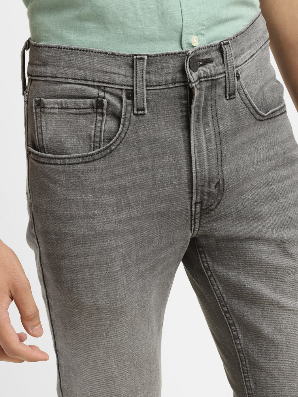 Men's Grey Skinny Taper Jeans
