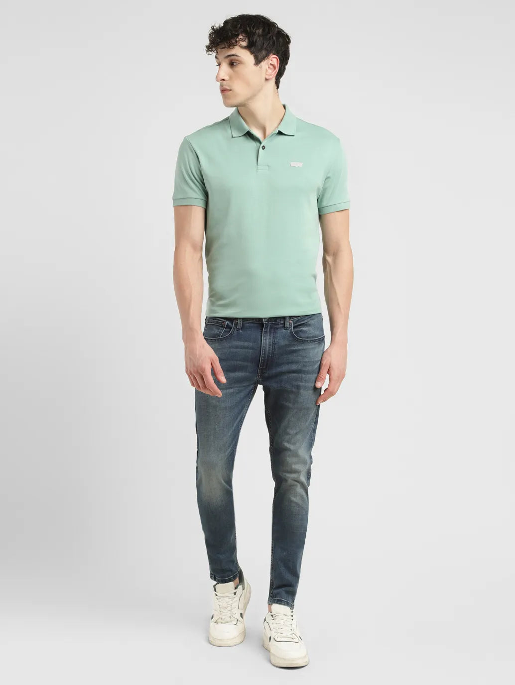 Men's Blue Skinny Fit Mid Rise Jeans
