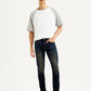 Men's Navy Blue Skinny Tapered Fit Mid Rise Jeans - Styleshot View