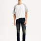 Men's Navy Blue Skinny Tapered Fit Mid Rise Jeans - Front View