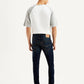 Men's Navy Blue Skinny Tapered Fit Mid Rise Jeans - Back View