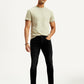 Men's Black Skinny Tapered Fit Mid Rise Jeans - Styleshot View