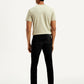 Men's Black Skinny Tapered Fit Mid Rise Jeans - Back View