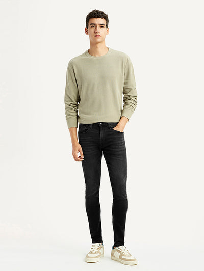 levi's Men's Black Skinny Tapered Fit Mid Rise Jeans-picture-14