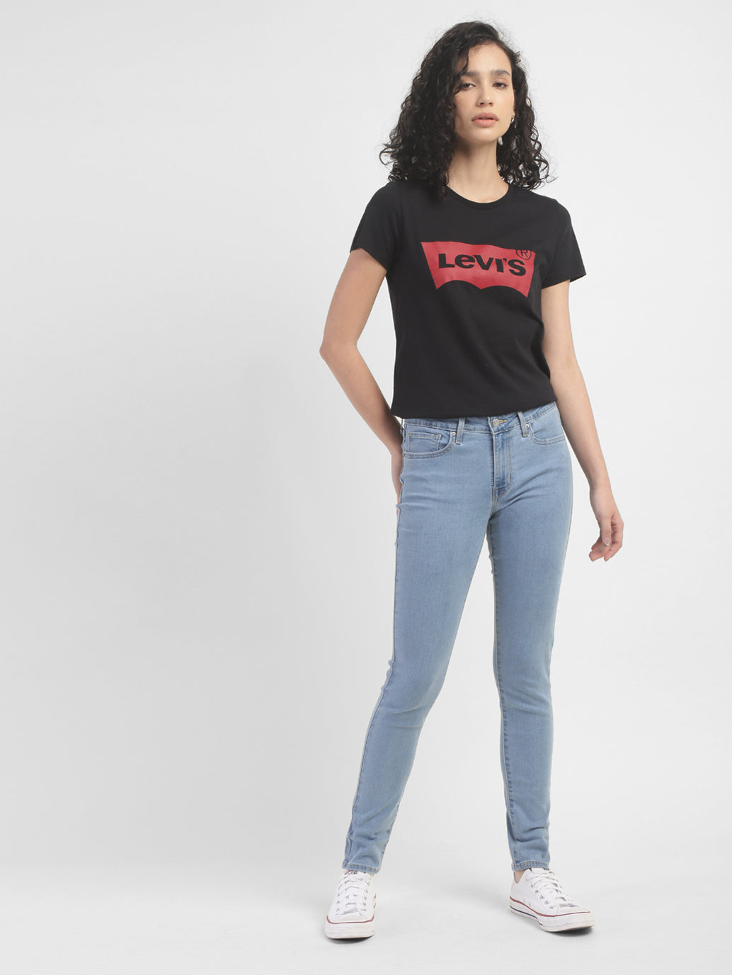 Women's 711 Blue Skinny Fit Mid Rise Jeans