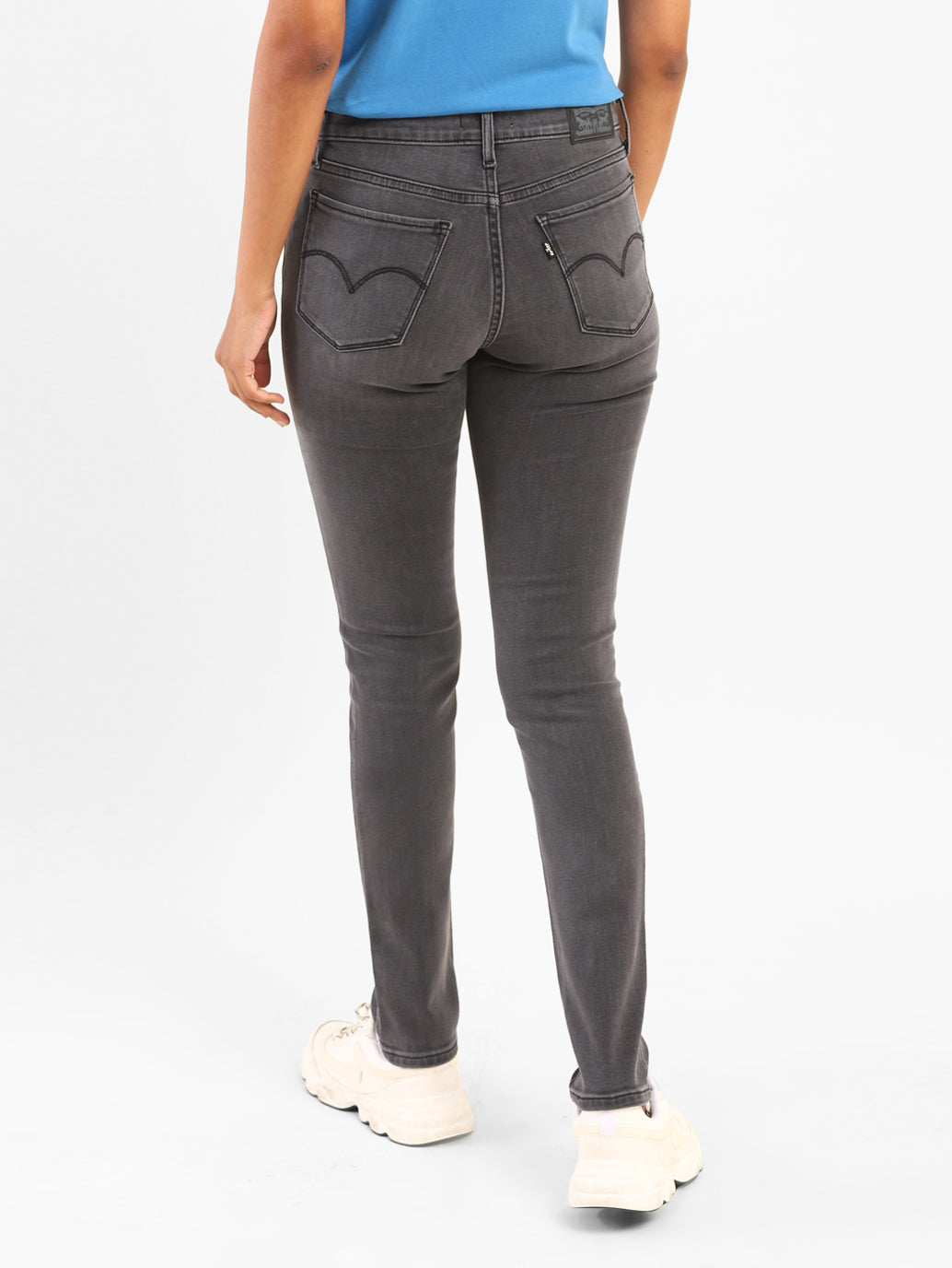 Women's 711 Grey Skinny Fit Mid Rise Jeans - 4bddfa9d-11f8-4f0f-b7e2-9579633e0586 View