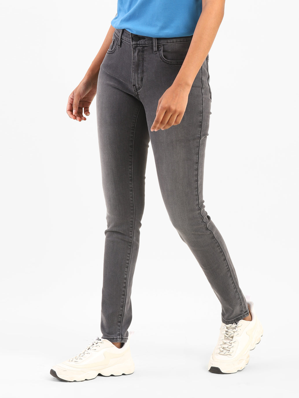 Women's 711 Grey Skinny Fit Mid Rise Jeans - 3ed302c6-e8ff-4d60-9c05-63876303fedd View