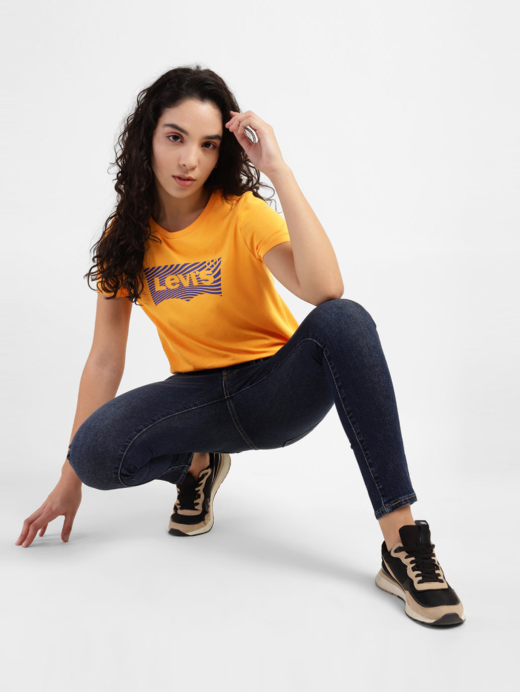 Women's 711 Blue Skinny Fit Mid Rise Jeans
