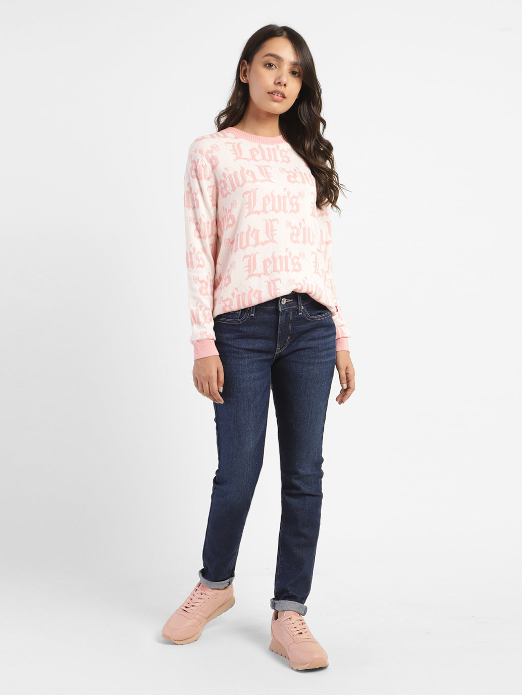 Women's 711 Blue Skinny Fit Mid Rise Jeans