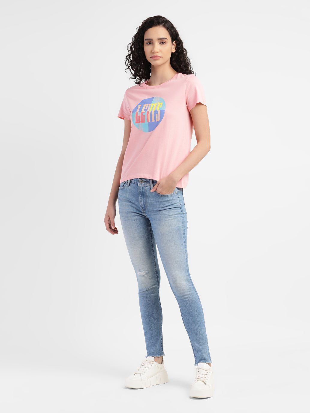 Women's 711 Blue Skinny Fit Mid Rise Jeans