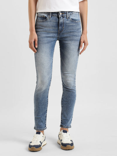 levi's Women's 711 Blue Skinny Fit Mid Rise Jeans-picture-22