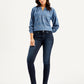 Women's 711 Navy Blue Skinny Fit Mid Rise Jeans - Styleshot View