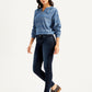 Women's 711 Navy Blue Skinny Fit Mid Rise Jeans - Side View