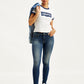 Women's 711 Blue Skinny Fit Mid Rise Jeans - 7b9b5e84-e7fe-4e27-bffa-9c3071f16cac View