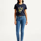 Women's Mid Rise 711 Blue Skinny Jeans