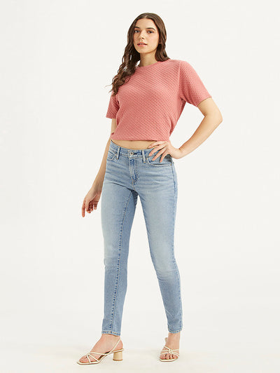 levi's Women's 711 Blue Skinny Fit Mid Rise Jeans-picture-23