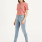 Women's 711 Blue Skinny Fit Mid Rise Jeans - b896dc56-c416-446a-8ca1-c4ba938afa61 View