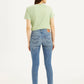 Women's 711 Blue Skinny Fit Mid Rise Jeans - Back View