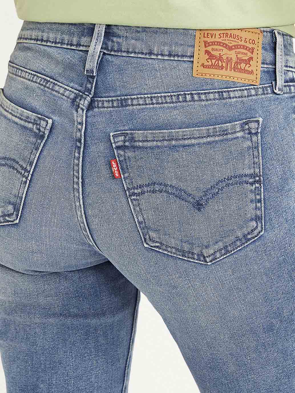 Women's 711 Blue Skinny Fit Mid Rise Jeans - dbb6be3e-ab5c-44de-9627-51e55a71ae6a View