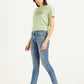 Women's 711 Blue Skinny Fit Mid Rise Jeans - Side View