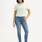 Women's 711 Med Indigo Skinny Fit Mid Rise Jeans - Front View