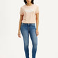 Women's 711 Med Indigo Skinny Fit Mid Rise Jeans - Front View