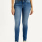 Women's 711 Med Indigo Skinny Fit Mid Rise Jeans - Front View