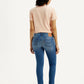 Women's 711 Med Indigo Skinny Fit Mid Rise Jeans - Back View