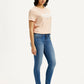 Women's 711 Med Indigo Skinny Fit Mid Rise Jeans - Side View