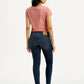 Women's 711 Dark Indigo Skinny Fit Mid Rise Jeans - Back View