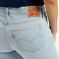Women's 711 Light Indigo Skinny Fit Mid Rise Jeans - Detail View