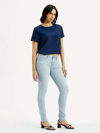 levi's Women's 711 Light Indigo Skinny Fit Mid Rise Jeans-picture-21