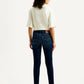 Women's 711 Dark Blue Skinny Fit Mid Rise Jeans - Back View
